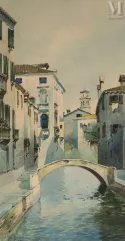 Fred ROHR (1824- 1880)-Canal à Venise-img1