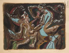 André MASSON (Balagny sur Therain 1896-Paris 1987)-Le centaure-img1