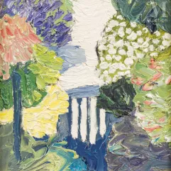 Roger MUHL (Strasbourg 1929 - Mougins 2008)-Le jardin : la barrière-img1