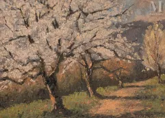 Paul Émile PISSARRO (Eragny 1884 - Saint Remy 1972)-Les arbres en fleurs-img1