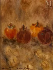 André MASSON (Balagny sur Therain 1896-Paris 1987)-Les kakis-img1