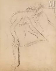 Edgar DEGAS (Paris 1834 - 1917)-Deux danseuses au repos-img1