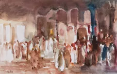 Mahmoud SEHILI (Tunis, 1931- 2015)-Scène de rue-img1