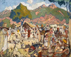 Abdel halim HEMCHE (Tlemcen 1908 - Fontenay les Bris 1979)-Marché aux moutons, 1934-img1