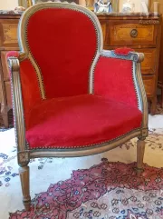 Paire de bergères de style Louis XVI--img1