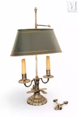 Lampe de bureau, type bouillotte à deux lumières--img1