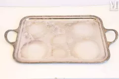 Plateau en métal argenté de style Louis XV--img1