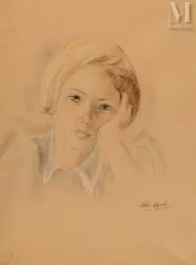 Ⓟ ALIX AYMÉ (1894-1989)-La jeune pensive-img1