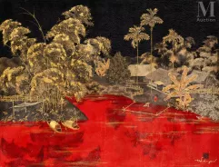 Ⓟ TRAN PHUC DUYEN (1923-1993)-"Vue du fleuve"-img1