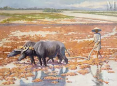 ANDRÉ JOYEUX (1871-1929)-Paysage aux buffles, 1912-img1