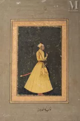 * Portrait du Nawab Kamkar Khan-Inde, fin du XVIIIe - début du XIXe siècle-img1