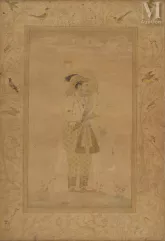 Portrait de Shah Jahan au faucon-Inde, fin du XIXe siècle-img1