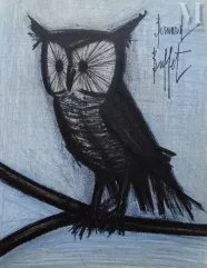 Bernard BUFFET-"La petite chouette, 1967 "-img1