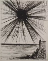 Bernard BUFFET-Voyages fantastiques : Solitude au Soleil sombre, 1958-img1