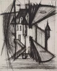 Bernard BUFFET-"Voyages fantastiques : Le chateau de Cyrano de Bergerac, 1958 "-img1