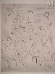 Jules PASCIN-"Tableaux de Paris : Au bal, 1927 "-img1