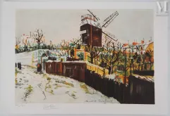 Maurice UTRILLO-"Moulin de la Galette à Montmartre "-img1