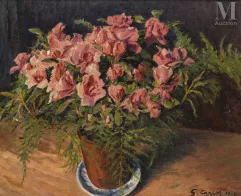 Gustave CARIOT (Paris 1872 - 1950)-Azalée,1934-img1