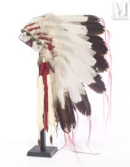 RARE COIFFE AMÉRINDIENNE SIOUX--img1