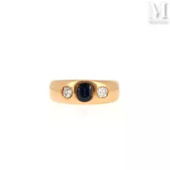 Bague saphir diamants--img1