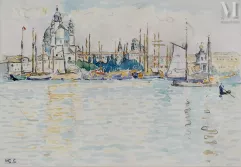 Ecole FRANÇAISE du XXème siècle-Canal à Venise-img1