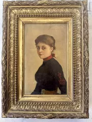 Lionel ROYER (Château du Loir 1852 - Neuilly 1926)-Portrait de jeune fille-img1