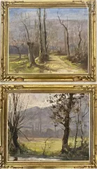 Henri MEGE (1904-1984)-Vallée du Bourget / Forêt d'Aix au printemps-img1