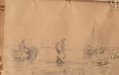 Jules Achille NOËL (1810/15-1881)-Le départ pour la pêche / le retour de la pêche-img1