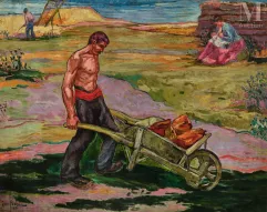 Jean Misceslas PESKE (Golta 1870 - Le Mans 1949)-L’homme à la brouette-img1