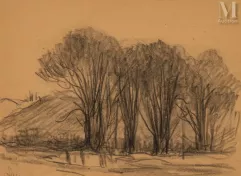 Maximilien LUCE (1858-1941)-Arbres au bord de l'eau-img1