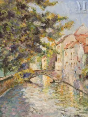 Henri STENN (1903-1993)-Pont à Bruges-img1
