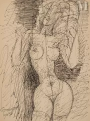 Marcel GROMAIRE (Noyelles-sur-Sambre 1892 - Paris 1971)-Nu debout-img1