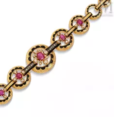 Bracelet diamants et rubis--img1