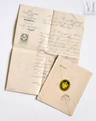 Diplômes et archives russes remis par le Tsar à Jacob JACOBI (1818-1896).--img1