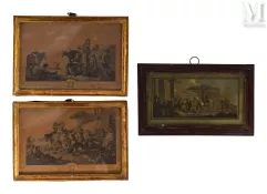 D'après Jan MIEL Jan (1599-1663)-Les Plaisirs des Paysans / Les Plaisirs des Seigneurs-img1