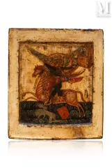 Icône de l’Archange Michel de l’Apocalypse terrassant le Mal--img1