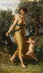 Elie DELAUNAY (1828-1891)-Diane et  l'amour-img1