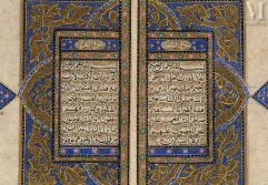 Double frontispice enluminé de Coran-Inde, XIXe siècle-img1