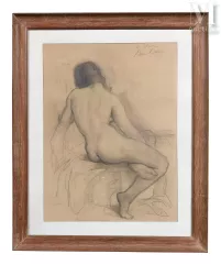 Emile BAES (1879-1954)-Nu féminin de dos-img1