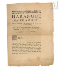 Harangue faite au Roy [Louis XV]--img1