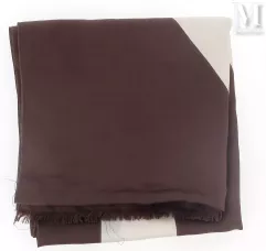 ANONYME-FOULARD EN SOIE MARRON-img1