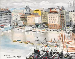 Moïse KISLING (Cracovie 1891 - Sanary sur Mer 1953)-Le port de Marseille-img1