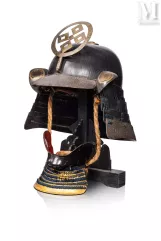 JAPON, XIXe siècle-Casque (kabuto) et demi-masque (mempo)-img1