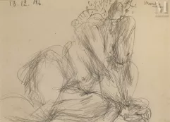 Fikret MOUALLA (Turquie, 1903 - 1967)-Nu assise, 1946-img1