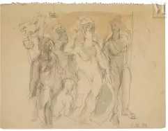 Fikret MOUALLA (Turquie, 1903 - 1967)-Scène mythologique, 1946-img1