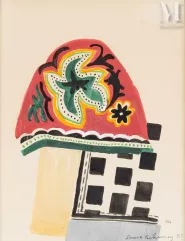 Sonia DELAUNAY (Odessa 1885 -  Paris 1979)-Rythme coloré, esquisse-img1
