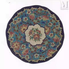 Justin MASSON (1882-1959) pour LONGWY-Assiette aux fleurs-img1