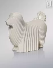 Jacques ADNET (1900 - 1984) &amp; HBCM pour la Compagnie des Arts Français-"Caniche à mèches"-img1