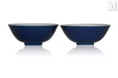 CHINE, Marque et époque Daoguang, XIXe siècle-Paire de bols en porcelaine-img1