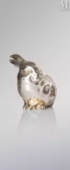 Edouard-Marcel SANDOZ (Bâle 1881 - 1971 Lausanne)-"Lapin assis, tête tournée"-img1